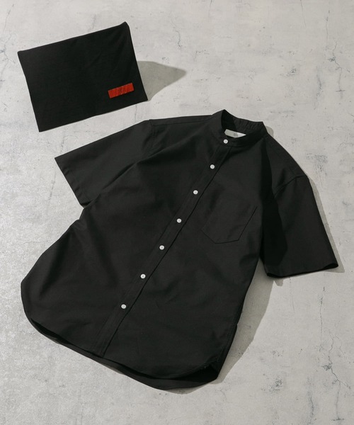 URBAN RESEARCH ROSSO MEN（アーバンリサーチロッソメン）の「『抗菌/消臭』『XXLサイズあり』ハイパフォーマンスバンドカラー半袖シャツ（シャツ/ブラウス・メンズ・ブラック系その他/グレー/ブラック/グレー系その他/ライトブルー/ネイビー/ブルー系その他/インディゴブルー/ストライプ/グリーン系その他/ホワイト・SMALL/MEDIUM/LARGE/X-LARGE/XX-LARGE）」の3枚目の写真