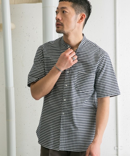 URBAN RESEARCH ROSSO MEN（アーバンリサーチロッソメン）の「『抗菌/消臭』『XXLサイズあり』ハイパフォーマンスバンドカラー半袖シャツ（シャツ/ブラウス・メンズ・ブラック系その他/グレー/ブラック/グレー系その他/ライトブルー/ネイビー/ブルー系その他/インディゴブルー/ストライプ/グリーン系その他/ホワイト・SMALL/MEDIUM/LARGE/X-LARGE/XX-LARGE）」の19枚目の写真