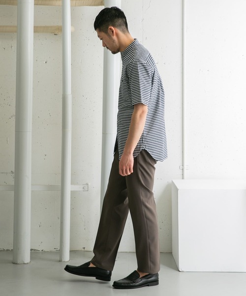 URBAN RESEARCH ROSSO MEN（アーバンリサーチロッソメン）の「『抗菌/消臭』『XXLサイズあり』ハイパフォーマンスバンドカラー半袖シャツ（シャツ/ブラウス・メンズ・ブラック系その他/グレー/ブラック/グレー系その他/ライトブルー/ネイビー/ブルー系その他/インディゴブルー/ストライプ/グリーン系その他/ホワイト・SMALL/MEDIUM/LARGE/X-LARGE/XX-LARGE）」の21枚目の写真