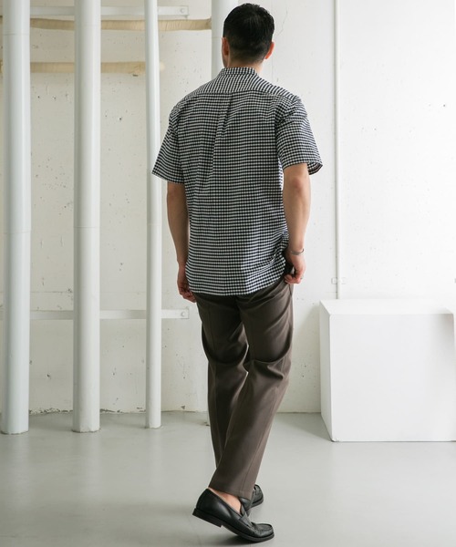 URBAN RESEARCH ROSSO MEN（アーバンリサーチロッソメン）の「『抗菌/消臭』『XXLサイズあり』ハイパフォーマンスバンドカラー半袖シャツ（シャツ/ブラウス・メンズ・ブラック系その他/グレー/ブラック/グレー系その他/ライトブルー/ネイビー/ブルー系その他/インディゴブルー/ストライプ/グリーン系その他/ホワイト・SMALL/MEDIUM/LARGE/X-LARGE/XX-LARGE）」の22枚目の写真