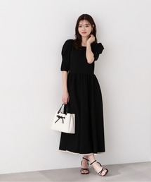 バイカラーニットワンピース / 1214140416