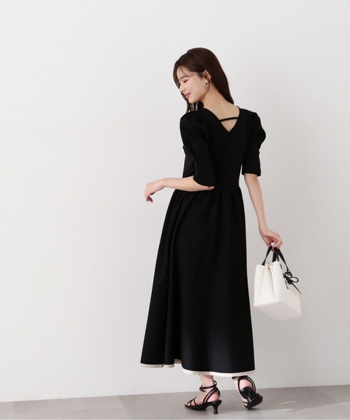 PROPORTION BODY DRESSING(プロポーションボディドレッシング)の「バイカラーニットワンピース / 1214140416(ワンピース・レディース・ベージュ/ブラック・SMALL/MEDIUM)」の8枚目の写真