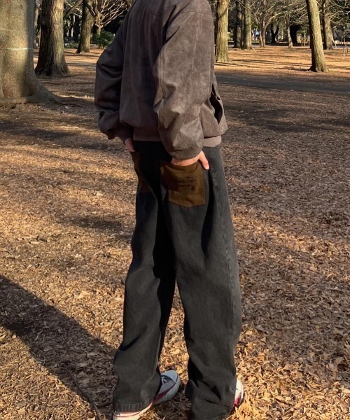 WudgeBoy(ワッジボーイ)の「bi-color denim pants(デニムパンツ・レディース・ブルー/ブラック・MEDIUM/LARGE)」の5枚目の写真