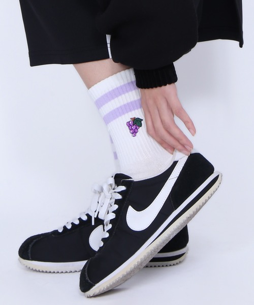 PUNYUS（プニュズ）の「フードラインソックス（ソックス/靴下・レディース・ブラック/パープル/ブルー/グリーン/イエロー/オレンジ/サックスブルー/ピンク/レッド/ライトパープル/ブラック系その他/ブラウン/レッド系その他・FREE）」の8枚目の写真