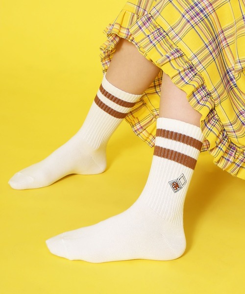 PUNYUS（プニュズ）の「フードラインソックス（ソックス/靴下・レディース・ブラック/パープル/ブルー/グリーン/イエロー/オレンジ/サックスブルー/ピンク/レッド/ライトパープル/ブラック系その他/ブラウン/レッド系その他・FREE）」の3枚目の写真