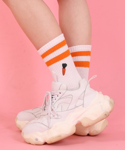 PUNYUS（プニュズ）の「フードラインソックス（ソックス/靴下・レディース・ブラック/パープル/ブルー/グリーン/イエロー/オレンジ/サックスブルー/ピンク/レッド/ライトパープル/ブラック系その他/ブラウン/レッド系その他・FREE）」の13枚目の写真