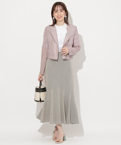 WILLSELECTION（ウィルセレクション）の「シアーライダースジャケット（ライダースジャケット・レディース・ブラック/ピンク/オフホワイト・FREE）」の21枚目の写真