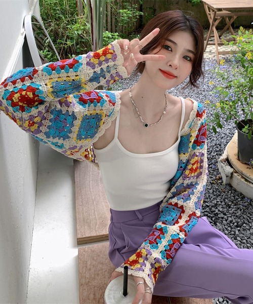 美品 45R ギマニットフラワープリントボレロ Amazon.co.jp: 45R フォーティファイブアール ギマニット