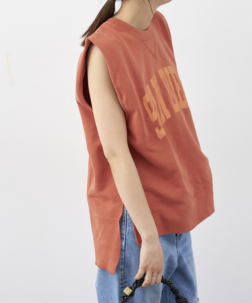 U by SPICK&SPAN（ユーバイスピックアンドスパン）の「【RUSSELL ATHLETIC/ラッセル・アスレティック】 HIGH COTTON Sweat Wmns（Tシャツ/カットソー・レディース・ネイビー/アイボリー/レッド・FREE）」の3枚目の写真