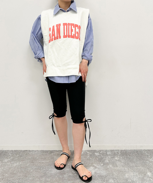 U by SPICK&SPAN（ユーバイスピックアンドスパン）の「【RUSSELL ATHLETIC/ラッセル・アスレティック】 HIGH COTTON Sweat Wmns（Tシャツ/カットソー・レディース・ネイビー/アイボリー/レッド・FREE）」の8枚目の写真