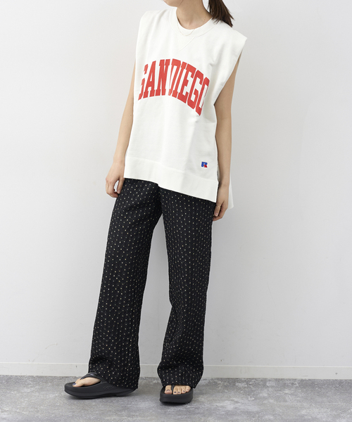U by SPICK&SPAN（ユーバイスピックアンドスパン）の「【RUSSELL ATHLETIC/ラッセル・アスレティック】 HIGH COTTON Sweat Wmns（Tシャツ/カットソー・レディース・ネイビー/アイボリー/レッド・FREE）」の12枚目の写真