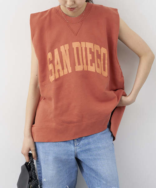 U by SPICK&SPAN（ユーバイスピックアンドスパン）の「【RUSSELL ATHLETIC/ラッセル・アスレティック】 HIGH COTTON Sweat Wmns（Tシャツ/カットソー・レディース・ネイビー/アイボリー/レッド・FREE）」の14枚目の写真