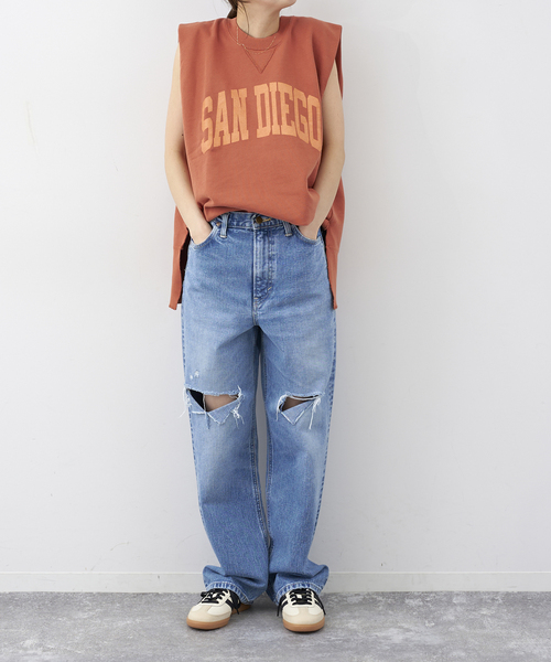 U by SPICK&SPAN（ユーバイスピックアンドスパン）の「【RUSSELL ATHLETIC/ラッセル・アスレティック】 HIGH COTTON Sweat Wmns（Tシャツ/カットソー・レディース・ネイビー/アイボリー/レッド・FREE）」の15枚目の写真