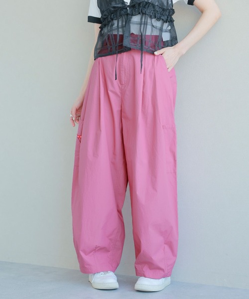 Dickies（ディッキーズ）の「【Dickies/ディッキーズ】2タック/ダンプバルーンワイドパンツ（チノパンツ・レディース・ピンク系その他/ブラック/ブルー・FREE）」の19枚目の写真