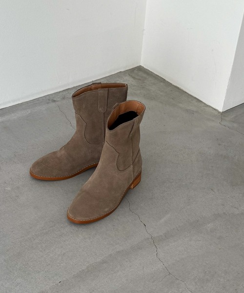 CANAL JEAN（キャナルジーン）の「El mar　ショートウエスタンブーツ（ブーツ・レディース・ベージュ・23.5/24/24.5/25）」の3枚目の写真