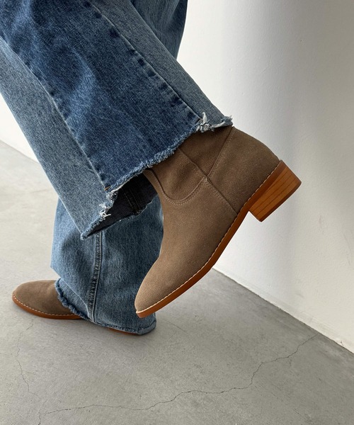 CANAL JEAN（キャナルジーン）の「El mar　ショートウエスタンブーツ（ブーツ・レディース・ベージュ・23.5/24/24.5/25）」の8枚目の写真