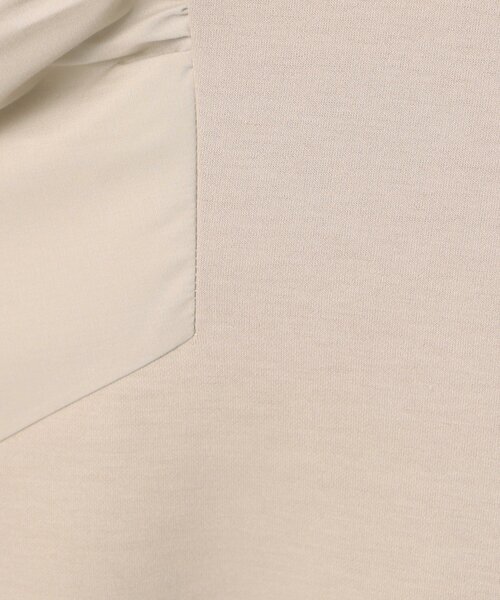 DRESKIP（ドレスキップ）の「◆【8分袖】お袖異素材 ドッキングトップス（Tシャツ/カットソー・レディース・サンドベージュ/ライトブルー/ベビーピンク/ブラック・04/03/02）」の12枚目の写真