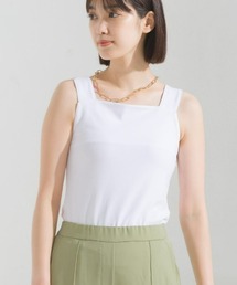 OMNES（オムネス）の「コットンベア天竺チラ見え防止スクエアネックタンクトップ（タンクトップ）」