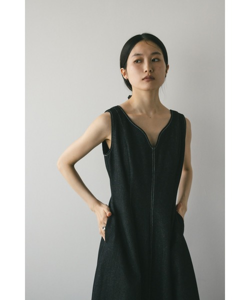 STYLEMIXER(スタイルミキサー)の「カーブネックフォルムワンピース(ワンピース・レディース・インディゴブルー・MEDIUM/SMALL)」の7枚目の写真