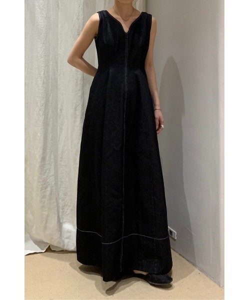 STYLEMIXER(スタイルミキサー)の「カーブネックフォルムワンピース(ワンピース・レディース・インディゴブルー・MEDIUM/SMALL)」の22枚目の写真