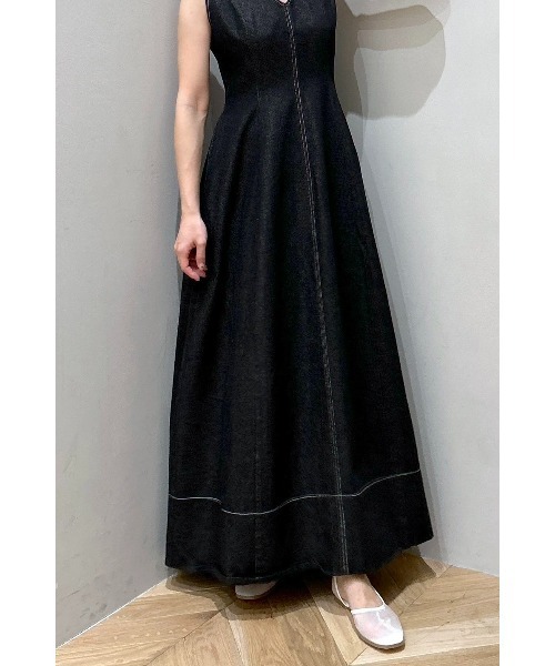 STYLEMIXER(スタイルミキサー)の「カーブネックフォルムワンピース(ワンピース・レディース・インディゴブルー・MEDIUM/SMALL)」の15枚目の写真