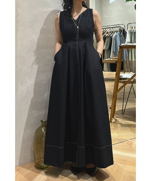 STYLEMIXER(スタイルミキサー)の「カーブネックフォルムワンピース(ワンピース・レディース・インディゴブルー・MEDIUM/SMALL)」の13枚目の写真