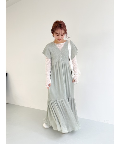 JUMELLE（ジュメロ）の「【前後2way/サムホール付き】flower lace sew（Tシャツ/カットソー・レディース・ホワイト・FREE）」の3枚目の写真