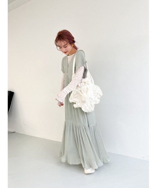 JUMELLE（ジュメロ）の「【前後2way/サムホール付き】flower lace sew（Tシャツ/カットソー・レディース・ホワイト・FREE）」の4枚目の写真