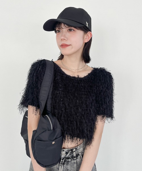 Heather(ヘザー)の「ジャガードカットプルオーバー(半袖) 118690(Tシャツ/カットソー・レディース・ブラック/アイボリー/ブルー・FREE)」の16枚目の写真