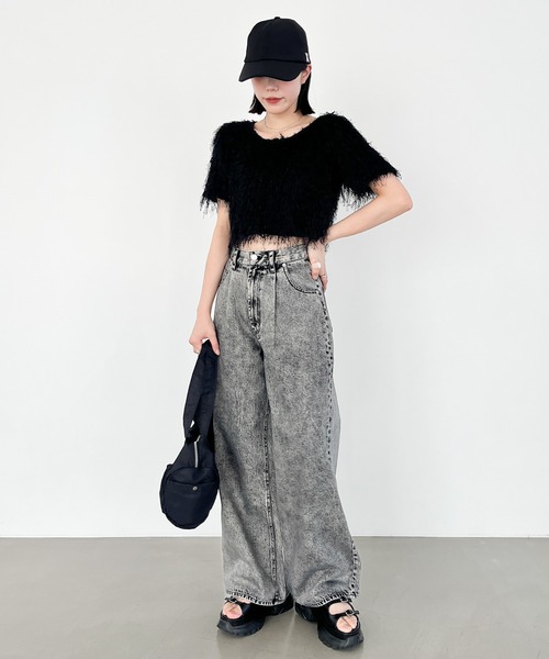 Heather(ヘザー)の「ジャガードカットプルオーバー(半袖) 118690(Tシャツ/カットソー・レディース・ブラック/アイボリー/ブルー・FREE)」の19枚目の写真