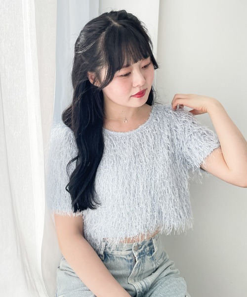 Heather(ヘザー)の「ジャガードカットプルオーバー(半袖) 118690(Tシャツ/カットソー・レディース・ブラック/アイボリー/ブルー・FREE)」の21枚目の写真