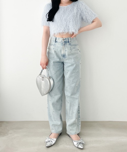 Heather(ヘザー)の「ジャガードカットプルオーバー(半袖) 118690(Tシャツ/カットソー・レディース・ブラック/アイボリー/ブルー・FREE)」の22枚目の写真