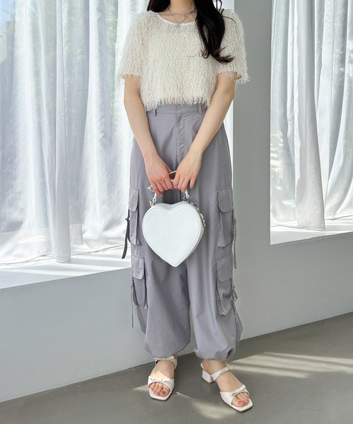 Heather(ヘザー)の「ジャガードカットプルオーバー(半袖) 118690(Tシャツ/カットソー・レディース・ブラック/アイボリー/ブルー・FREE)」の14枚目の写真