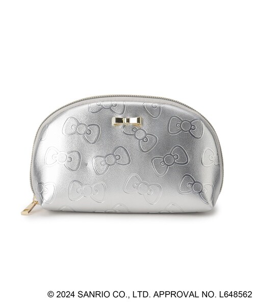 grove（グローブ）の「【ハローキティ】リボンエンボスポーチ（ポーチ・レディース・シルバー系/ブラック系/レッド系2・00）」の3枚目の写真