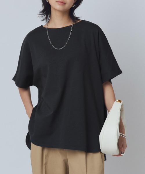 ラス RASW コーマコットンオーバーTシャツ （ブラック） RASW]コーマコットンオーバーTシャツ（Tシャツ/カットソー
