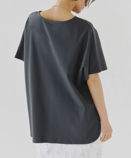 ラス RASW コーマコットンオーバーTシャツ （ブラック） オーバーサイズ 無地 ラグラン Tシャツ DT4340【MASONPRINCE
