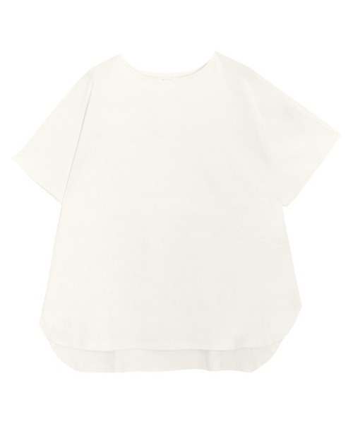 RASW（ラス）の「[RASW]コーマコットンオーバーTシャツ（Tシャツ/カットソー・レディース・オフホワイト/チャコール/ブラック・L/M）」の7枚目の写真