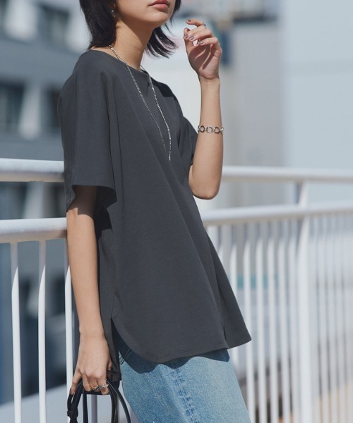 ラス RASW コーマコットンオーバーTシャツ （ブラック） RASW]コーマコットンオーバーTシャツ（Tシャツ/カットソー