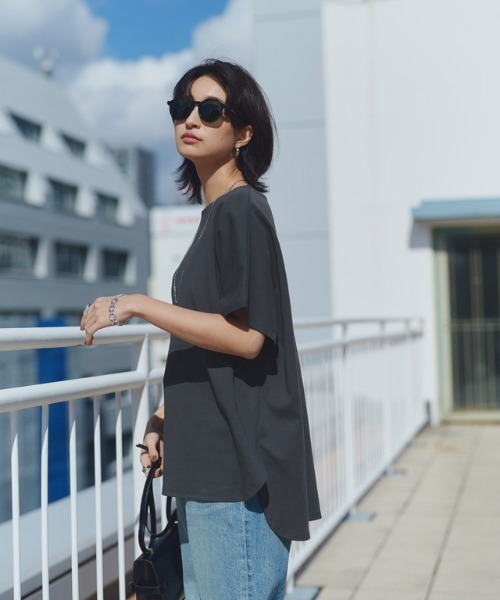 ラス RASW コーマコットンオーバーTシャツ （ブラック） RASW]コーマコットンオーバーTシャツ（Tシャツ/カットソー