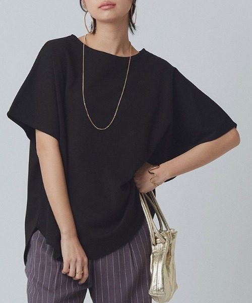 RASW（ラス）の「[RASW]コーマコットンオーバーTシャツ（Tシャツ/カットソー・レディース・オフホワイト/チャコール/ブラック・L/M）」の11枚目の写真
