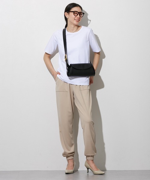 slattgir(スラットジール)の「高身長 着心地ラクチンボリュームカットソージョガーパンツ(セットアップ対応)丈長め・トールサイズ(その他パンツ・レディース・ベージュ/ブラック/カーキ・5L/M/L/LL/3L/4L)」の9枚目の写真