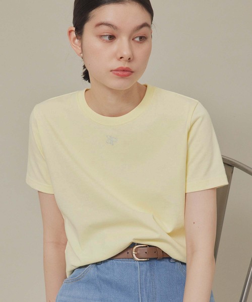 ROPE' PICNIC（ロペピクニック）の「ロゴ刺繍入りちびTシャツ（Tシャツ/カットソー・レディース・ホワイト/ブラック/イエロー系その他・38）」の3枚目の写真