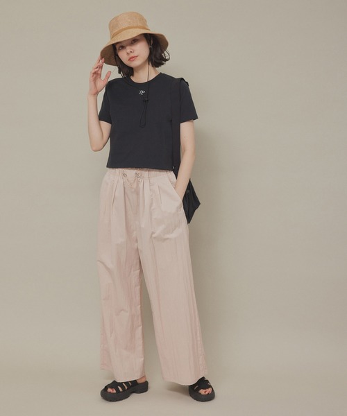 ROPE' PICNIC（ロペピクニック）の「ロゴ刺繍入りちびTシャツ（Tシャツ/カットソー・レディース・ホワイト/ブラック/イエロー系その他・38）」の4枚目の写真