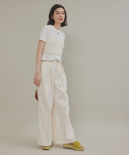 ROPE' PICNIC（ロペピクニック）の「ロゴ刺繍入りちびTシャツ（Tシャツ/カットソー・レディース・ホワイト/ブラック/イエロー系その他・38）」の11枚目の写真