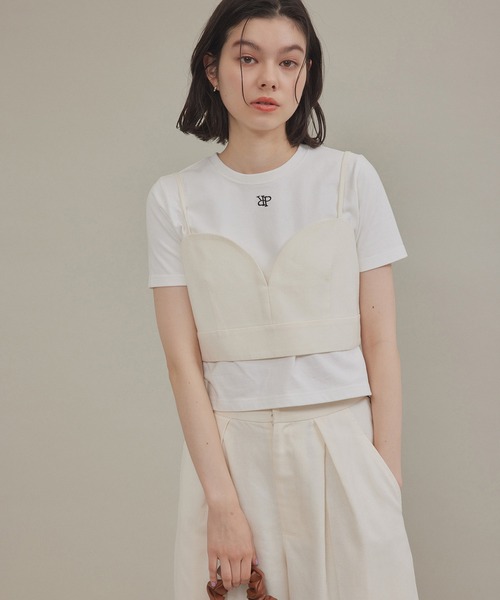 ROPE' PICNIC（ロペピクニック）の「ロゴ刺繍入りちびTシャツ（Tシャツ/カットソー・レディース・ホワイト/ブラック/イエロー系その他・38）」の13枚目の写真