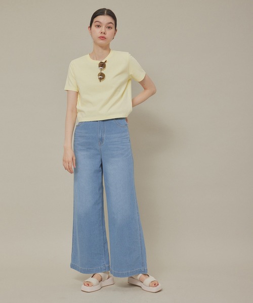 ROPE' PICNIC（ロペピクニック）の「ロゴ刺繍入りちびTシャツ（Tシャツ/カットソー・レディース・ホワイト/ブラック/イエロー系その他・38）」の14枚目の写真