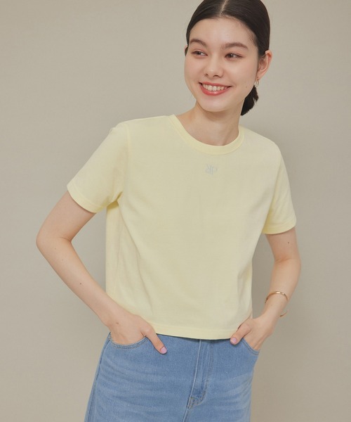 ROPE' PICNIC（ロペピクニック）の「ロゴ刺繍入りちびTシャツ（Tシャツ/カットソー・レディース・ホワイト/ブラック/イエロー系その他・38）」の17枚目の写真