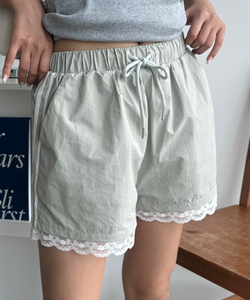 SHAGGIE（シャギー）の「サイドラインナイロンレースショートパンツ（その他パンツ・レディース・カーキ/ブラック・FREE）」の16枚目の写真