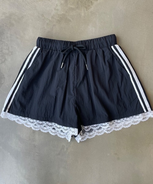 SHAGGIE（シャギー）の「サイドラインナイロンレースショートパンツ（その他パンツ・レディース・カーキ/ブラック・FREE）」の14枚目の写真