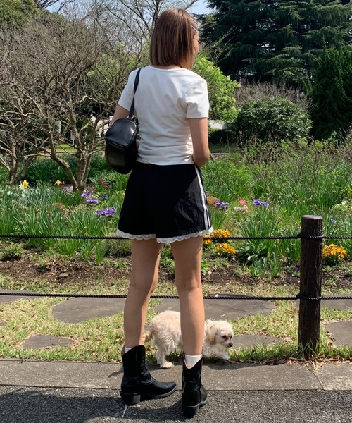 SHAGGIE（シャギー）の「サイドラインナイロンレースショートパンツ（その他パンツ・レディース・カーキ/ブラック・FREE）」の11枚目の写真